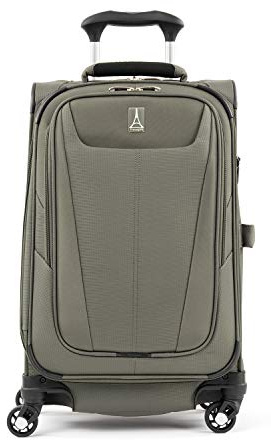 Travelpro Maxlite 5 Softside Expandable Luggage with 4 Spinner Wheels, Lightweight Suitcase, Men and Women, Slate Green, Carry-on 21-Inch