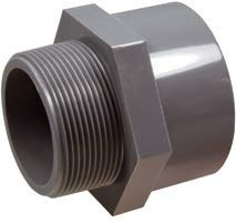 RACCORDO 1 1/2 FILETTO MASCHIO - 50 MM A INCOLLARE PER TUBI IN PVC LAGHETTO