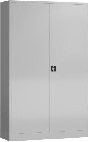 Lüllmann Metallschrank abschließbar Flügeltürenschrank 1945 x 1200 x 420 mm (Grau) Steelboxx Werkzeugschrank Mehrzweckschrank X-530370