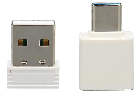 Topiky Mouse Jiggler Mover Wiggler Nicht Nachweisbarer Shaker, Mouse Jiggler USB Anschluss für Computer Laptop, USB Port Mover Wiggler für Computer mit USB Typ C Schnittstellen (White)