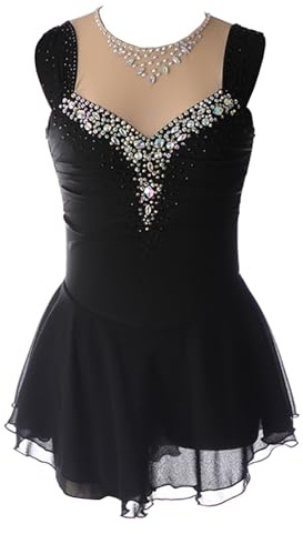 Zagitova Figure Skating Dress for ladies Graceful Patchwork Open Back Women Competition Dance Outfits with Rhinestone