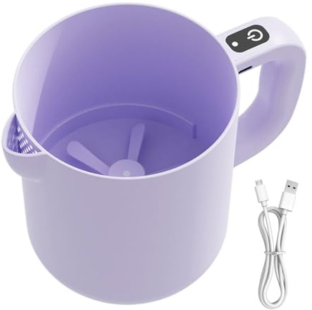 Nettoyeur électrique de riz fouet - Bol mélangeur portable de 1 l, matériau ABS, mélangeur rechargeable, sgadget | Plateau de riz multifonctionnel, milk-shake, outils de cuisson