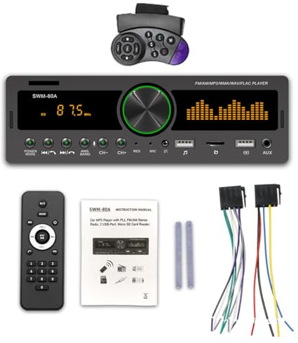 Zambuph Lettore MP3 DIN singolo Anteriore del veicolo In-dash Bluetooth compatibile Ingresso Per AUX Radio Ricevitore Automobile Multimedia
