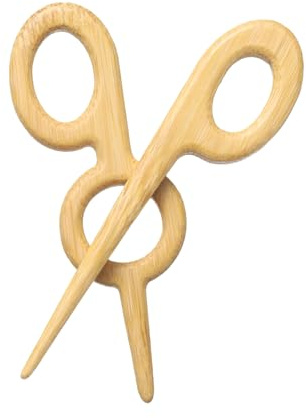 QUARKZMAN Broche En Bois En Forme De Ciseaux Pinces À Châle Vintage | Broche Animale En Bois Pour Femmes Et Jeunes Filles, Clip Pour Pull Mignon, ornementation Pour Écharpe Et Badge