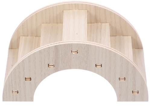 Toyvian Puente de Escalada de Madera para Hámster y Cobayas, Juguete para Jaula Escalera para Morder, Accesorio de Madera Natural para Entrenamiento y Entretenimiento de Pequeños Roedores