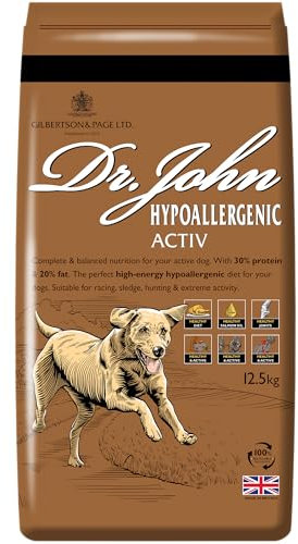 Dr John Gilbertson & Page Wheat-Free Hypoallergenic Lamb with Rice Dry Dog Food - Complete Nutrition for Adult and Senior Dogs with Sensitive Digestion - 4kg Bag