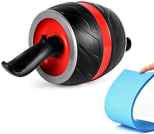 Bauchroller AGYH Automatisches Rückprall-Bauchroller, schützt die Sicherheit von Anfängern, formt Rücken, Bauch, Hüften, Armmuskeln, stummes Heim/Fitnessstudio Bauchrad (Color : Red)