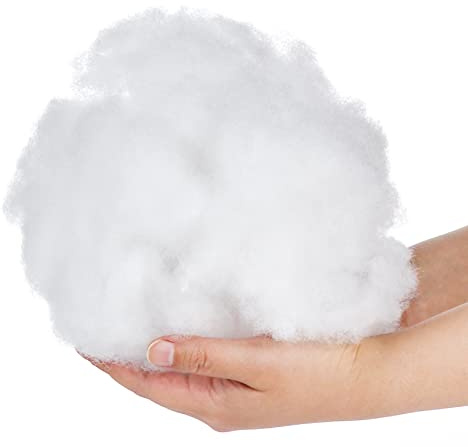 Homewit Stuffing for Crafts, Toy Stuffing, 100g Fluff for Cushions 100% Natural Polyester Filling Cotton, Washable White Filling for Toys, Crafts, Teddy Bear, Crochet, Pet Beds, Darning Material