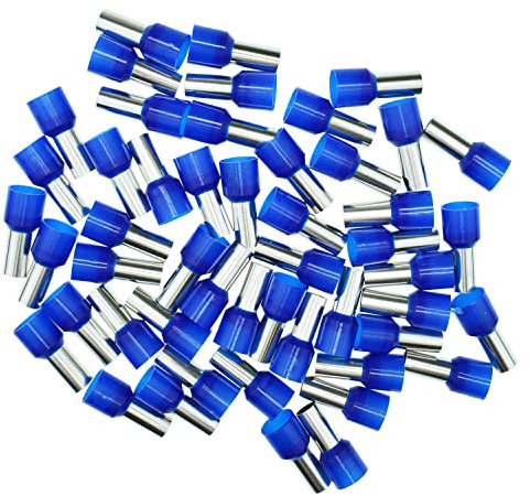 Afeld Elektro Lot de 50 Embouts de câble isolés 16 mm² Bleus, Terminal bout à bout, Cuivre, Bleu