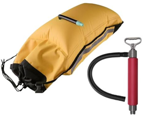 JISADER Paddel-Schwimmtasche, Kajak-Bilgenpumpe, funktional, mit reflektierenden Streifen, Tasche, Paddler-Bilgenhandpumpe für kleine Boote, Rot