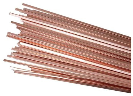 Varilla de soldadura de cobre fosforado, varilla plana de soldadura de gas para tubos de cobre, refrigeradores, aire acondicionado, paquete de 20