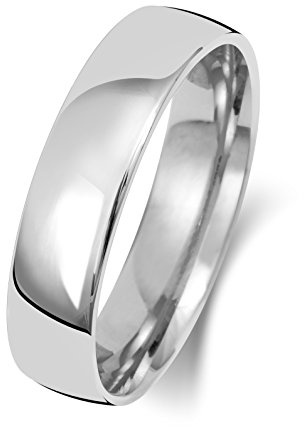 EDS Jewels Platin 950 5mm Slight Court Form Herren/Damen - Trauring/Ehering/Hochzeitsring TRS15121PT950RSQ