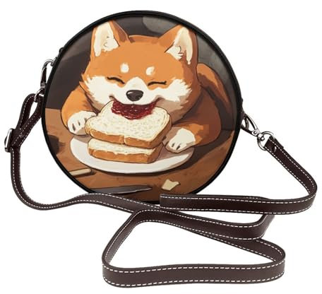 SHFJASBNUMG Carina borsa Shiba double-face paffuto pane Shiba per studenti, pendolari e regali, 6 x 18 x 18 cm, A4, 6X18X18CM