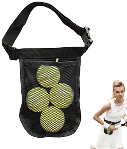 Tennisball-Halter, Ballgürteltasche, 18 x 26 cm, Golf-Hüfttasche für Wettkampftraining, Fitnessstudio, Zubehöraufbewahrung, leichtes Design mit leicht zugänglicher Tasche