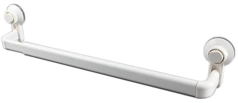 Toallero con ventosa al vacío, toallero con ventosa, toallero de un solo polo, soporte para toallas montado en la pared, soporte retráctil para toallas de papel (blanco)