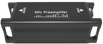 ZEPFJHE Petit préamplificateur de micro 25 dB parfait pour les diffusions radio en direct et l'utilisation en studio