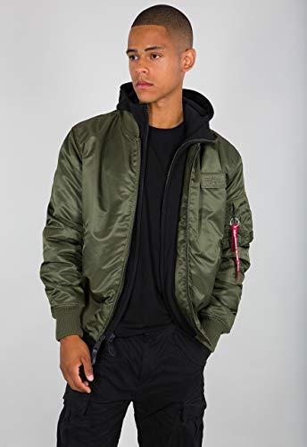 Alpha Industries MA-1 D-Tec Bomberjacka för män Darkgreen/Black
