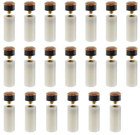 20 Kits mit 10 mm Harten, Braunen, Aufschraubbaren Billard Queue Spitzen mit Einschraubbaren Ferrule Gehäusen für Ersatzzubehör