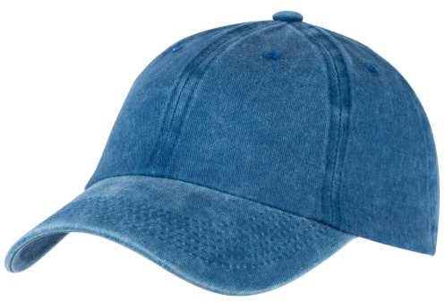 Mulor Gorra de béisbol Mujer Gorra Vintage de 6 Paneles con Tejido Vaquero algodón Protector UV Running Casual Gorra Ajustable Unisex
