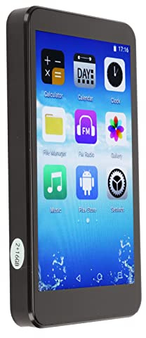 WiFi MP3 spelare med Bluetooth, 3,8 tums IPS pekskärm MP3 MP4 spelare med Högtalare, Röstkontroll, HiFi ljud, Ai Smart Digital Music Player med Inspelare, Klocka, Webbläsare (128GB)