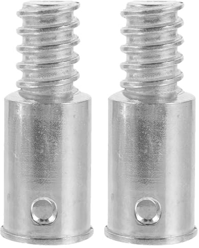 GANAZONO 2 Piezas Adaptador De Mango De Escoba De Metal Mango Con Extremo Roscado Kit De Reparación De Punta Roscada Palo De Escoba Girar Acero Inoxidable Varilla Telescópica Reparar