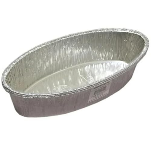 JetFoil Disposable Aluminum 5 lb. Large Oval Loaf/Challah Pans For Thanksgiving - 100% Recyclable Tin Foil Pans & Ideal for Baking - Perfect for Baking Cakes, Bread & Brownies : 12 Count
