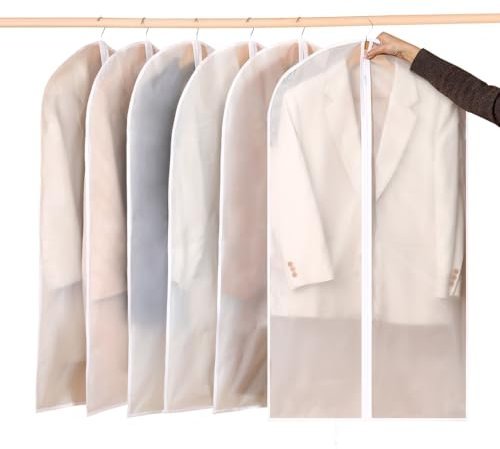 LiangYuanZen 6 sachen, 60×100cm, PEVA, Schützende Kleiderhüllen von LiangYuanZen, mit reißverschlüssen. Transparenter Kleidersack für optimalen Kleiderschutz.