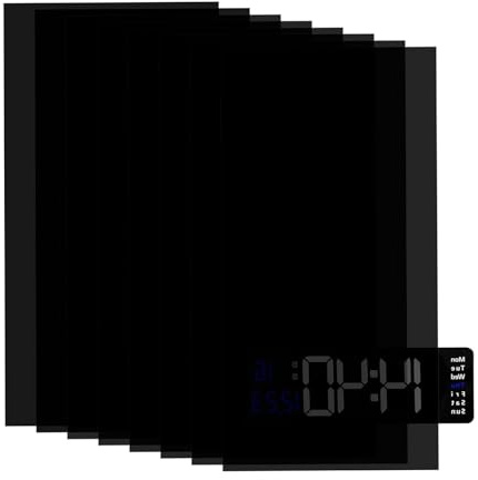 4 Blätter LED Tönungsfolie, Licht Dimmer Folie Selbstklebend LED Abdeckung Dimmen 50%-80% Lichtdimmer Aufkleber Abdunklungsfolie Verdunkelungsfolie für Lichtwecker Router Fernseher Elektronikgeräte