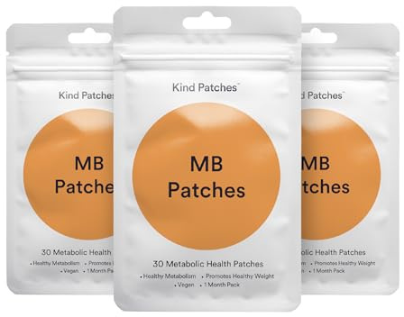 Kind Patches MB Patches with Orange Peel, Bitter Orange, Grapefruit, and Green Tea Extract - Vegan - 3 Pack, 90 Count