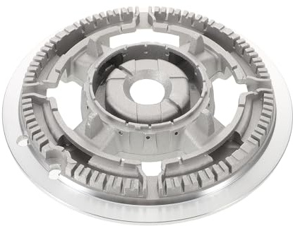 WEKADRIN Gas Stove Burner Flame Distributor Replacement Iron Heat Diffuser Plate with Dual Holes for Even Heat Compatible with Embedded Gas Cooktops, 6 Inch Diameter