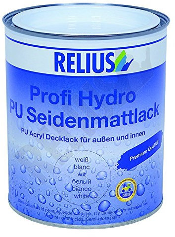 Relius Profi Hydro PU Seidenmattlack weiß 0,368 Liter ausreichend ca. für 3-4 m2