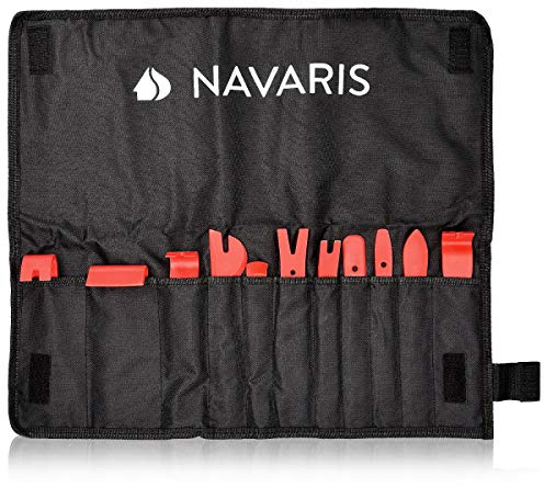 Navaris Set di 11 Utensili per Auto - 11 Strumenti in plastica AntiGraffio per Installazione Montaggio rimozione - Attrezzi tappezzeria Interni