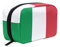 FANTAZIO Kosmetiktasche für Frauen mit Flagge von Italien