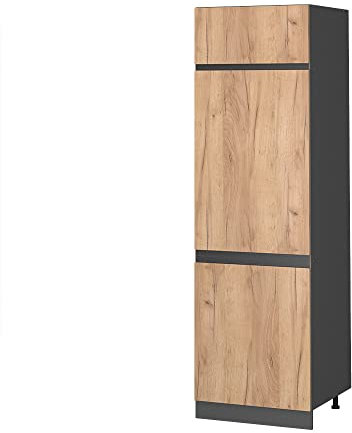 Vicco Mobile alto R-line, Quercia dorata/Antracite, 60 cm Forma a J