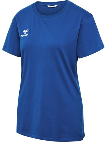 hummel GO 2.0 T-Shirt - Sportshirt Damen Kurzarm für Sport, Fitness & Freizeit - Basic-Shirt aus 100% Bio-Baumwolle - Dehnbares Material - Rundhalsausschnitt