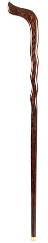 Béquilles de Canne en Bois Bâtons de Marche en séquoia Canne en Bois pour Personnes âgées Robinets antidérapants Walker, Wengé Idéal pour Les Hommes ou Les Femmes ayant Une Vie Active en Plein air