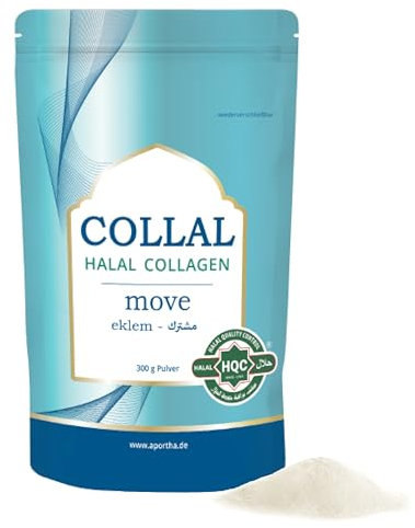 Collal® Halal-Collagen - move - Premium Collagen Pulver 300 g Doypack, Kollagen Pulver mit bioaktiven, halal-zertifizierten Collagen-Peptiden, 30 Portionen mit sehr hoher Bioverfügbarkeit