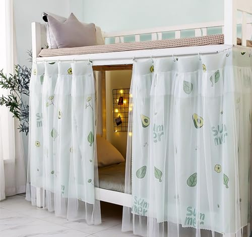haozaikeji Vorhang für Bett Mädchen Jungen Vorhänge Kinder Bettvorhang Etagenbett Betthimmel Hochbett Kind Bettzelt Schlafsaal Bettvorhänge Studentenwohnheim Vorhang Bett Zelt Umrandung Schlafzimmer