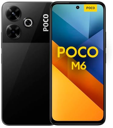 Xiaomi Poco M6 - Smartphone de 6+128GB, Pantalla AMOLED de 6.79” 90Hz FHD+, MediaTek Helio G91-Ultra, Cámara de 108 MP, 5030 mAh Black