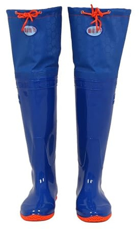Hip Waders Bootfoot Hip Wader Fishing Waders Waterproof for Men and Women, 60cm High Knee Wading Boots for Outdoor Hunting(7.5) Blue
