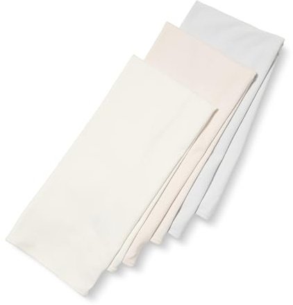Amazon Essentials Unisex Toddlers' Baby Unisex 3-Pack Swaddle Blankets, Ivory/Pale Pink/Dove Grey, 0-6 Months