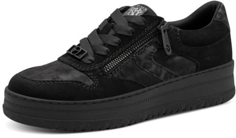 TAMARIS Comfort låga sneakers för kvinnor, svart comb, 39 EU, Svart kam, 39 EU