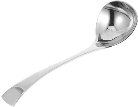CHILDWEET 2pcs Spoon Stainless Steel Ladles for Cooking Serve Soup Sauce Gravy Oil Tea Cocktail Kitchen