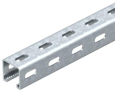 Perfil perfor, ancho de ranura 22mm
