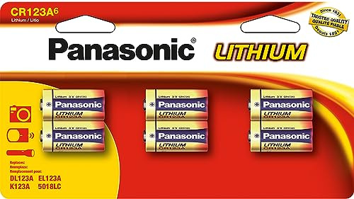 Panasonic - Pila de Fotos de Litio CR123A Especial (6 Unidades)