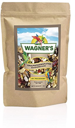 Wagner's | Graupapageienfutter - 1 kg Saaten & Obst für Graupapageien
