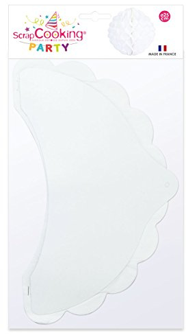 SCRAP COOKING Scrapcooking 0292 Boule Alvéolée Papier de Soie Blanc 30 x 17,5 x 0,5 cm