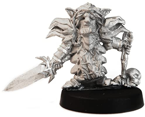 Stonehaven Gnome Deathknight Miniature - 20mm Lead-Free Pewter Figure, 28mm Scale, Unpainted, Made in USA