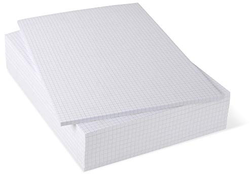 Notizblöcke DIN A4 kariert, 10er Pack, 50 Blatt je Block, 80 g/m² Offset weiß, notizblock24