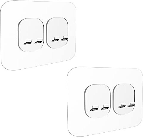 KINCMAX 2 Packungen stark klebrig wasserdicht Heavy Duty Schwammhalter Klebstoffe Nail Free Transparent Klebepads für Küche Spüle Organizer Küche Rack Spüle Bürstenhalter